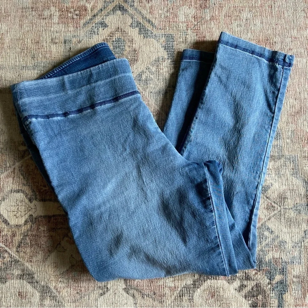 Skinny Pull On No Zip Pants DG2 XLP Cotton Blend Crop Athleisure Minimalist - Picture 3 of 11
